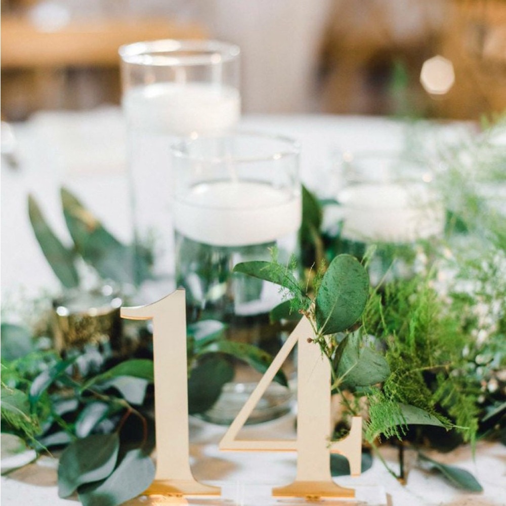 Gold Acrylic Table Numbers